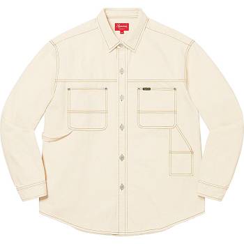 Beige Supreme Denim Painter Shirts | IN202IS