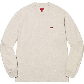Beige Supreme Small Box L/S Tee Sweaters | IN248WY