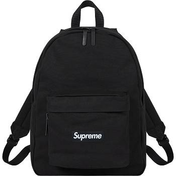 Black Supreme Canvas Backpack Bags | IN425VD