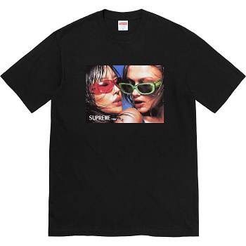 Black Supreme Eyewear Tee T Shirts | IN364FM