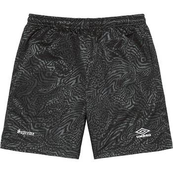 Black Supreme Jacquard Animal Print Soccer Shorts | IN230PQ