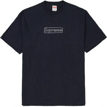 Black Supreme KAWS Chalk Box Logo T Shirts | IN393JJ
