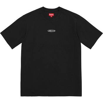 Black Supreme Oval Logo S/S Top Sweaters | IN254IS