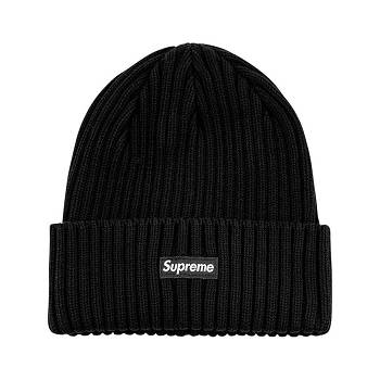 Black Supreme Overdyed Logo Beanie Hats | IN483EX