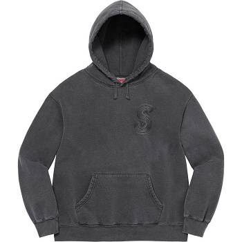 Black Supreme Overdyed S Logo Hooded Sweatshirts | IN313GL