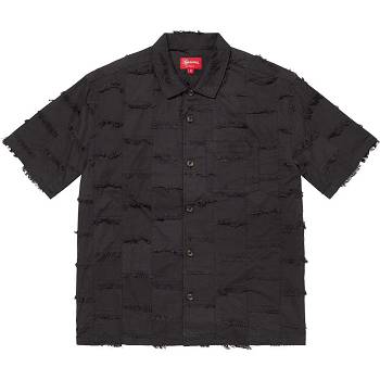 Black Supreme Patchwork S/S Shirts | IN215XF