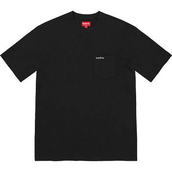 Black Supreme S/S Pocket Tee Sweaters | IN271NB