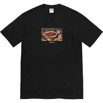 Black Supreme Strawberries Tee T Shirts | IN343LH