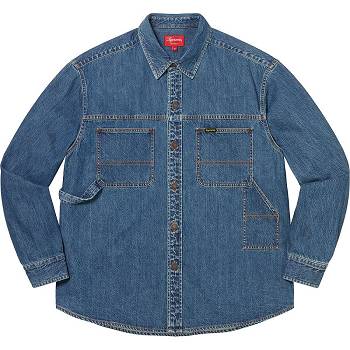 Blue Supreme Denim Painter Shirts | IN200YU