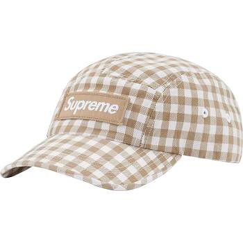Brown Supreme Gingham Camp Cap Hats | IN474ZG
