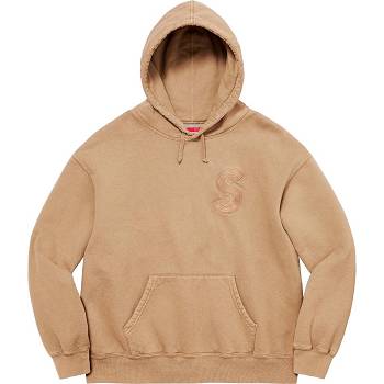 Brown Supreme Overdyed S Logo Hooded Sweatshirts | IN314HK