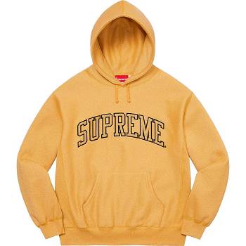 Gold Supreme Glitter Arc Hooded Sweatshirts | IN294CE