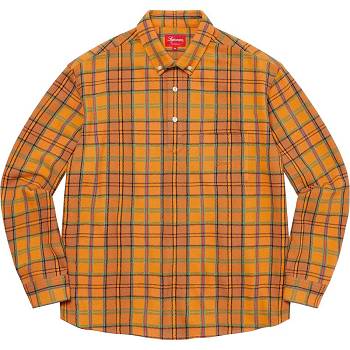 Gold Supreme Pullover Plaid Flannel Shirts | IN214ZG