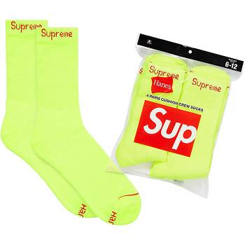 Green Supreme Hanes® Crew Socks (4 Pack) Socks | IN488IS