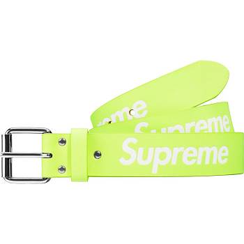 Green Supreme Repeat Leather Belt Belts | IN427NB