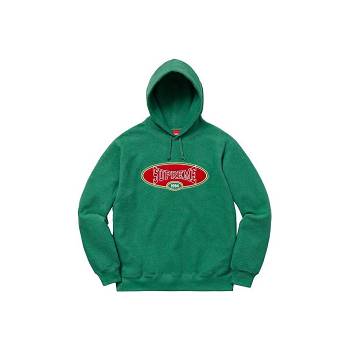 Green Supreme Reverse Fleece Hooded Sweatshirts | IN331UT