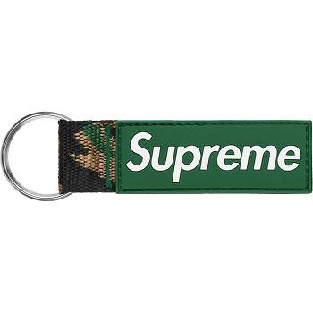 Green Supreme Webbing Keychain Accessories | IN407TV