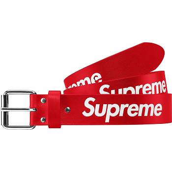 Red Supreme Repeat Leather Belt Belts | IN428MA
