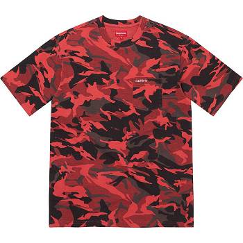 Red Supreme S/S Pocket Tee Sweaters | IN273QZ