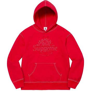 Red Supreme Timberland® Hooded Sweatshirts | IN291LH
