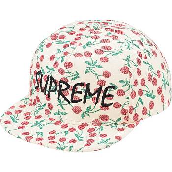White Supreme Cherries 5-Panel Hats | IN457EX