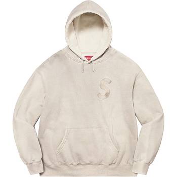 White Supreme Overdyed S Logo Hooded Sweatshirts | IN312FM