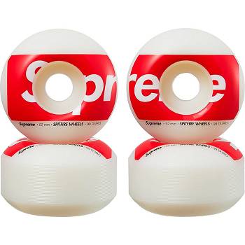 White Supreme Spitfire® Shop Wheels (Set of 4) Skateboard Accessories | IN415DN