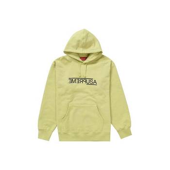 Yellow Supreme USA Hooded Sweatshirts | IN336SO